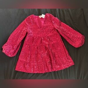Peach Love California Brand Pink Sequin Dress